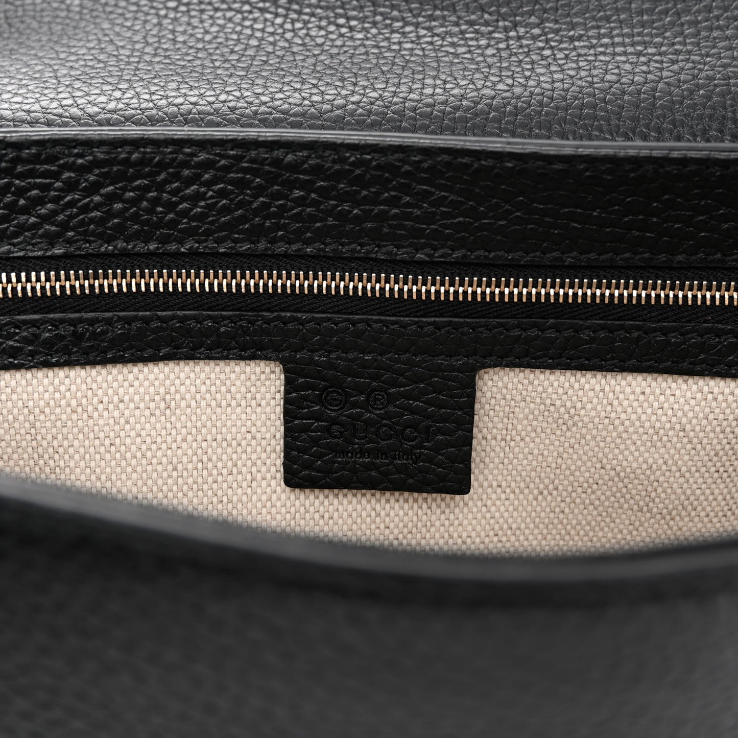 Pebbled Calfskin Medium Soho Flap Crossbody Black