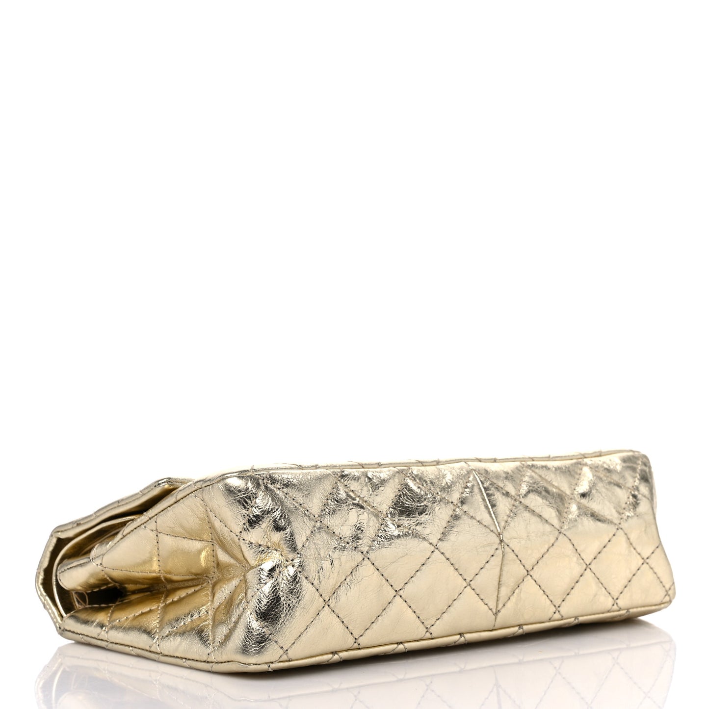 Metallic Aged Calfskin Quilted 2.55 Reissue 226 Flap Gold