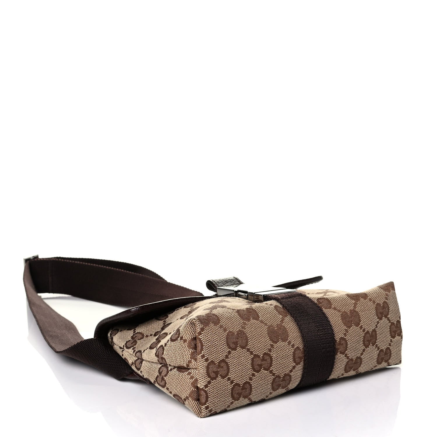 Gucci Monogram Waist Pouch Bag Dark Brown 3 of 7