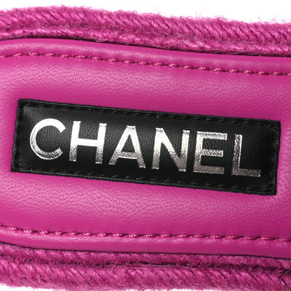 Chanel Lambskin Cord Braided Slide Sandals 37 Pink 9 of 10