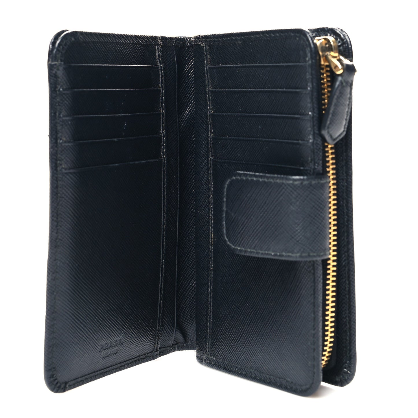 Saffiano Metal Compact Wallet Black