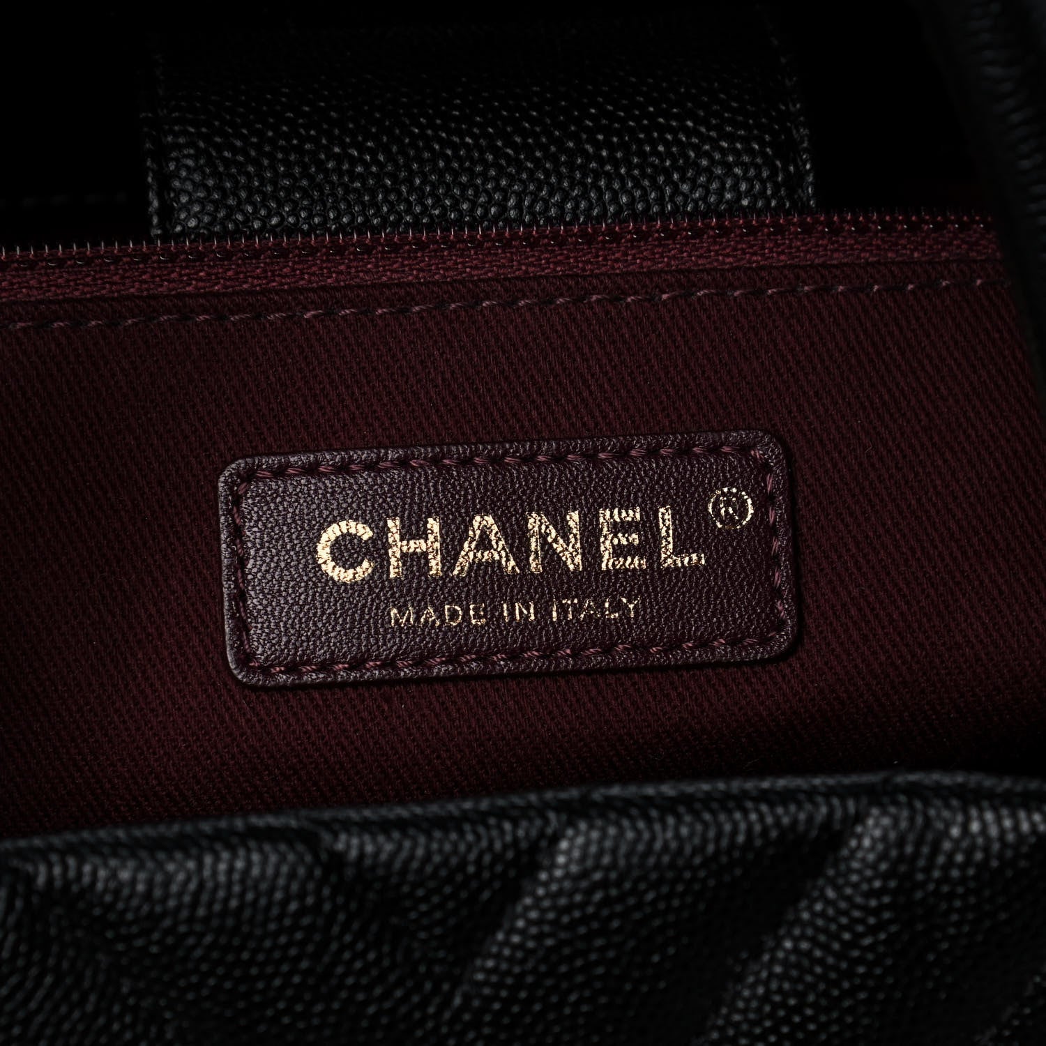 Chanel Aged Calfskin Chevron Large Coco Handle Shopping Tote Black 5 of 11