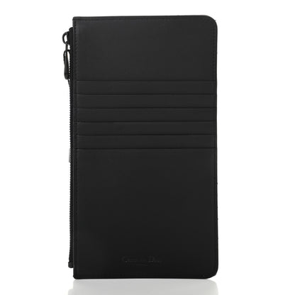 Christian Dior Ultra Matte Lambskin Cannage Small Lady Dior Zip Card Holder Black 1 of 9
