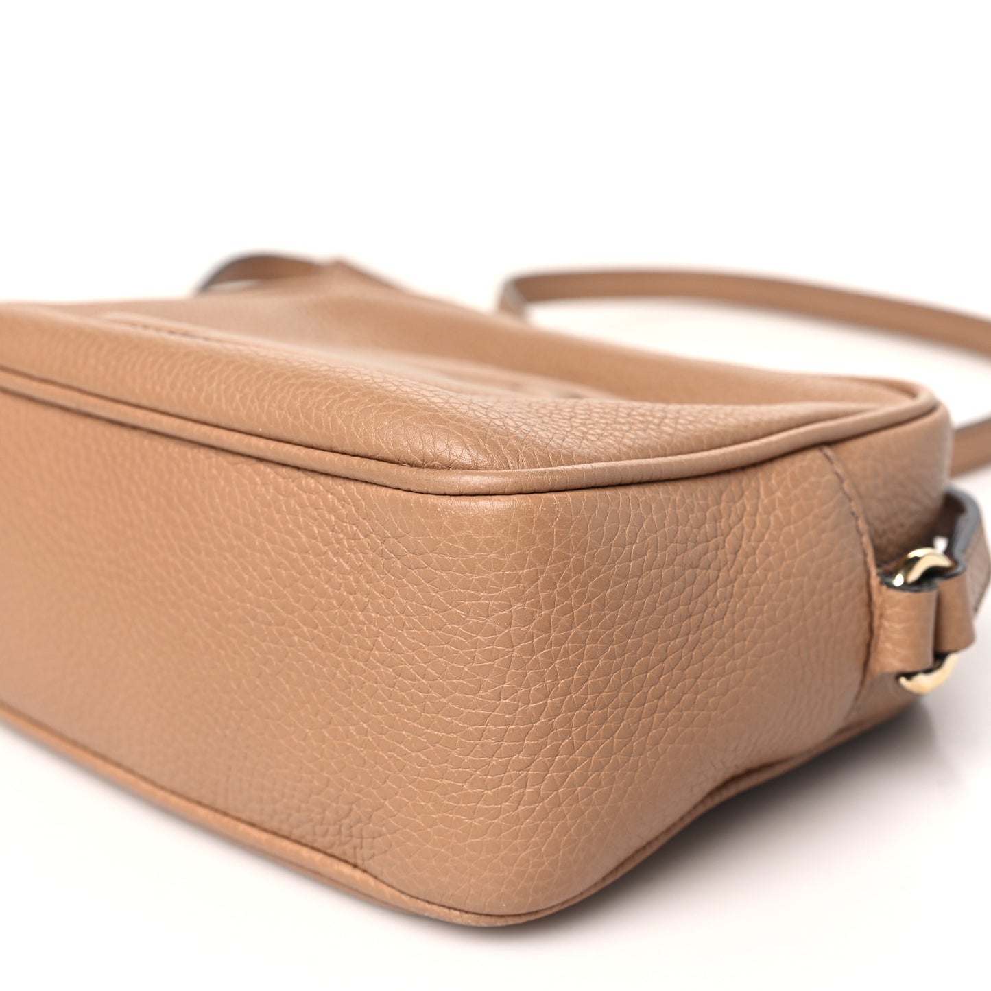 Pebbled Calfskin Small Soho Disco Bag Rose Beige