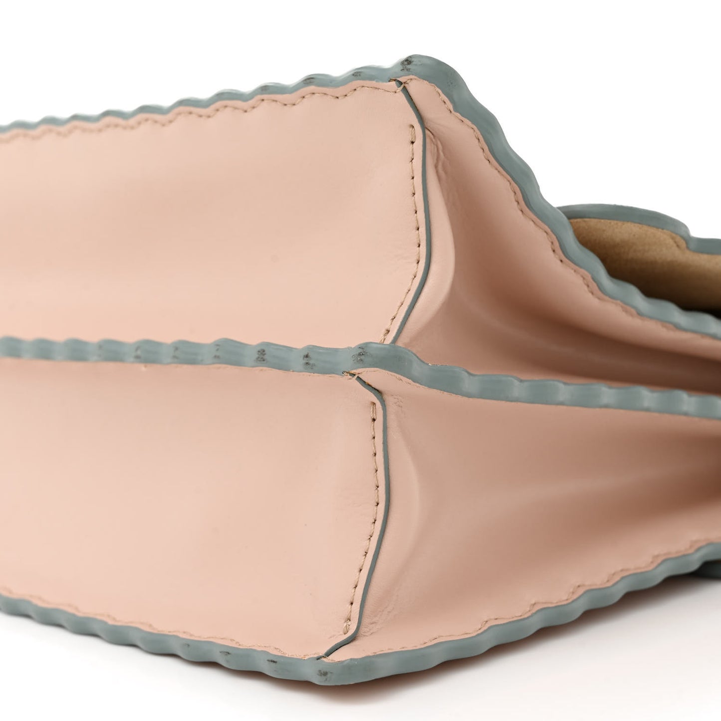 Vitello Liberty Scalloped Studded Kan I Shoulder Bag Plaster