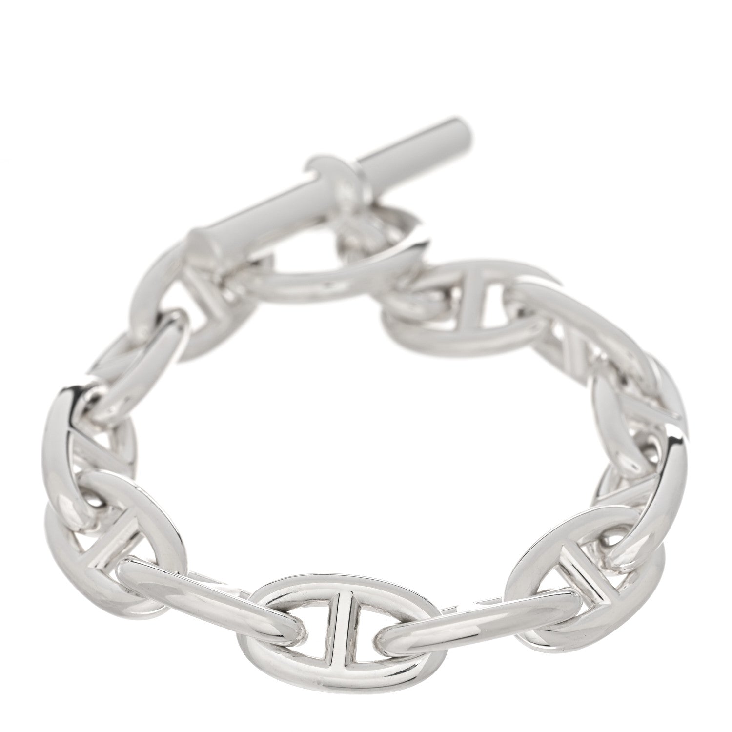 Hermes Sterling Silver GM Chaine d'Ancre Bracelet 1 of 4