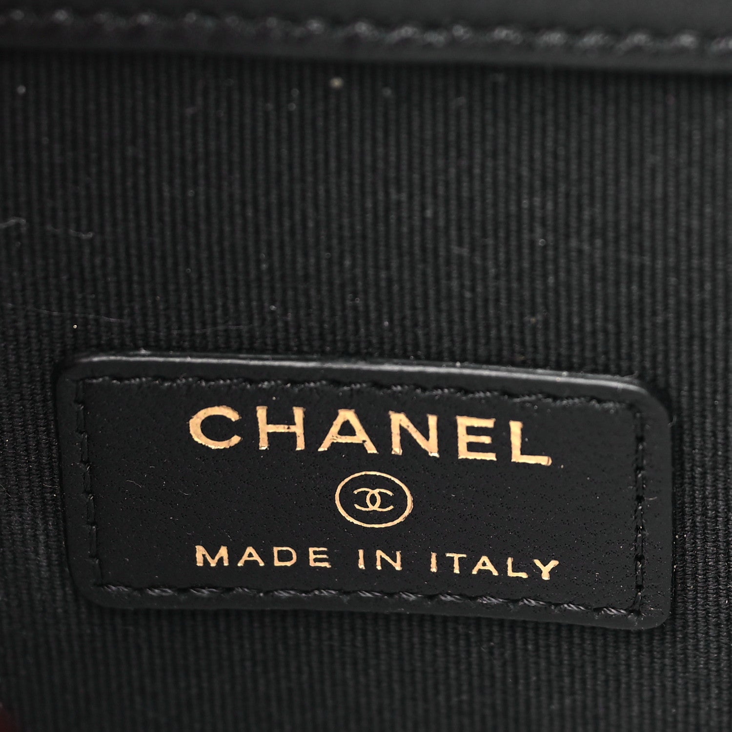Chanel Tweed Diamond Threaded CC Pearl Crush Mini Vanity Case With Chain Black Multicolor 6 of 10