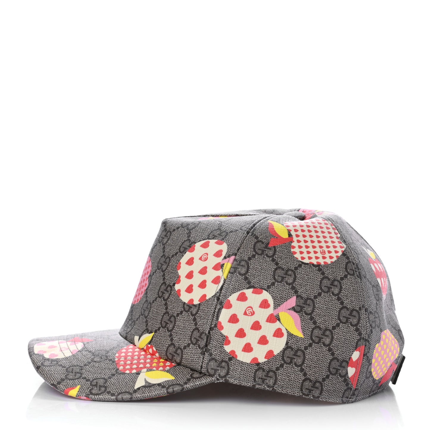 GG Supreme Monogram Les Pommes Baseball Hat M Beige Multicolor