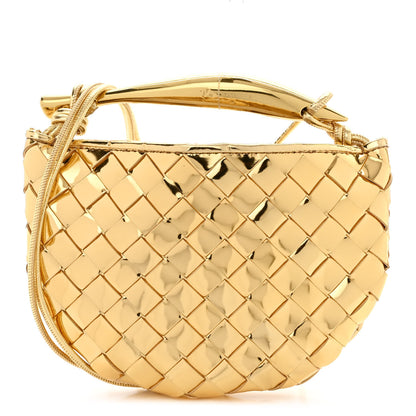 Bottega Veneta Mirror Laminated Nappa Intrecciato Mini Sardine Bag Gold 1 of 10