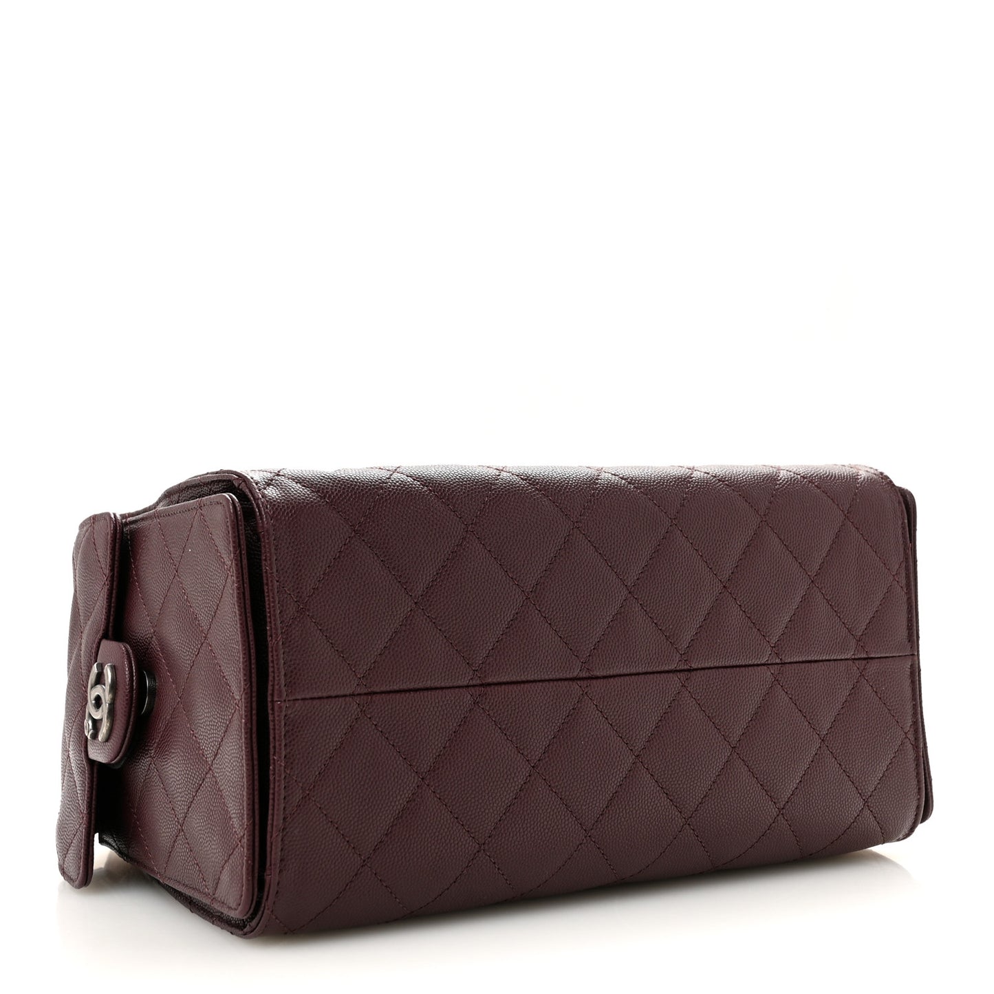 Caviar Quilted Small Chanel 25 Handbag Dark Burgundy