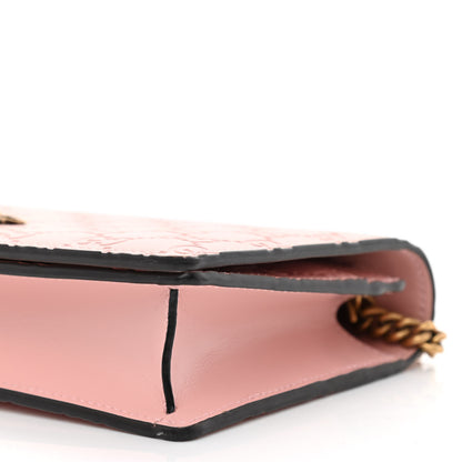 Gucci Guccissima Signature Crystal Cat Chain Wallet Light Candy Pink 9 of 11