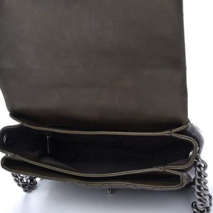 Chanel Caviar Quilted Medium Rock In Rome Single Flap Dark Khaki 5 of 11