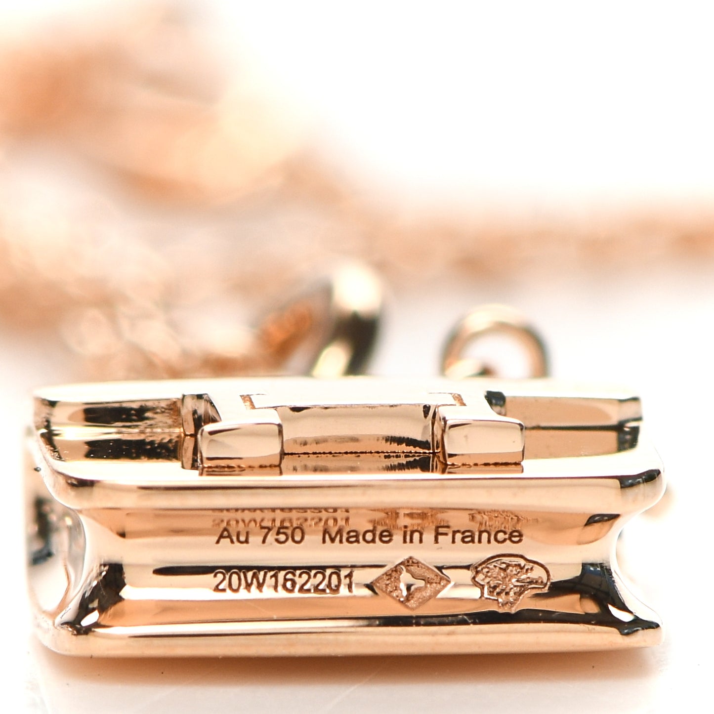 18K Rose Gold Diamond Constance Amulettes Charm Pendant Necklace