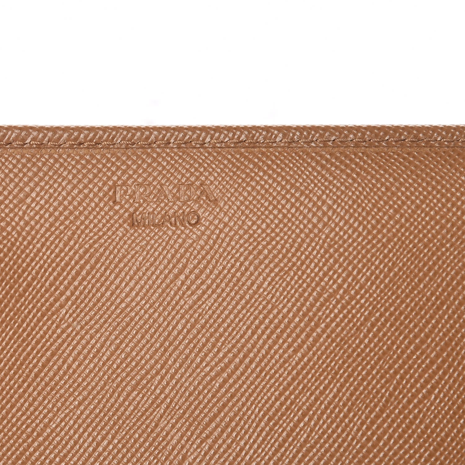 Prada Saffiano Continental Flap Wallet Caramel 6 of 12