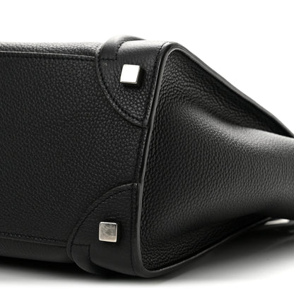 Celine Drummed Calfskin Micro Luggage Black 10 of 12