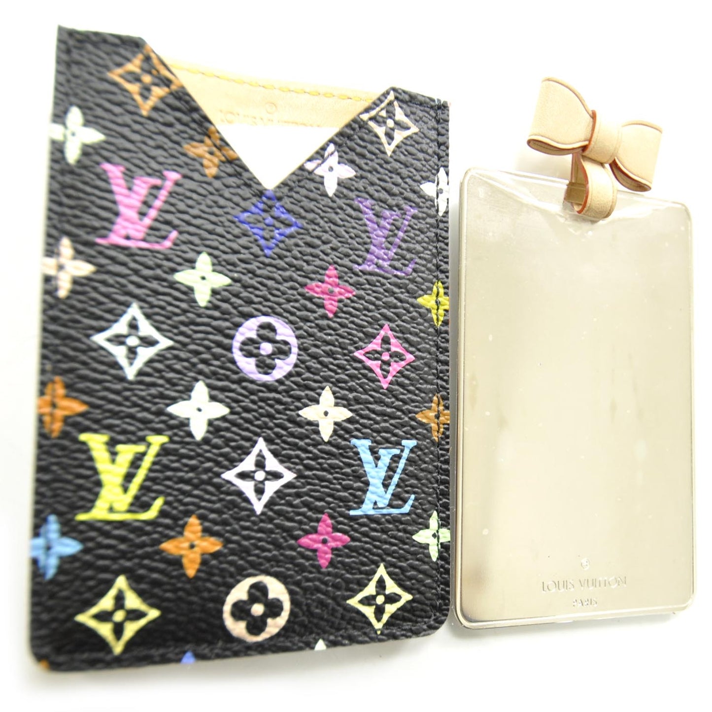 Monogram Multicolor Mirror and Case Pouch Black