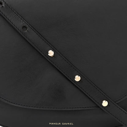 Mansur Gavriel Calfskin Flap Crossbody Bag Black 6 of 13