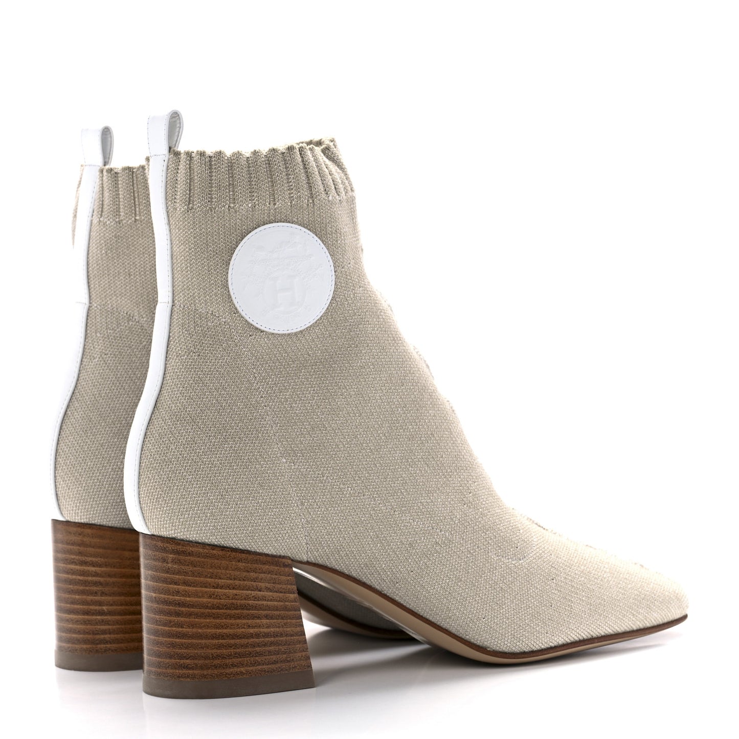 Knit Calfskin Volver 60 Ankle Boots 37.5 Nocciola