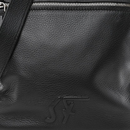 Salvatore Ferragamo Grained Calfskin Logo Shoulder Bag Black 8 of 10