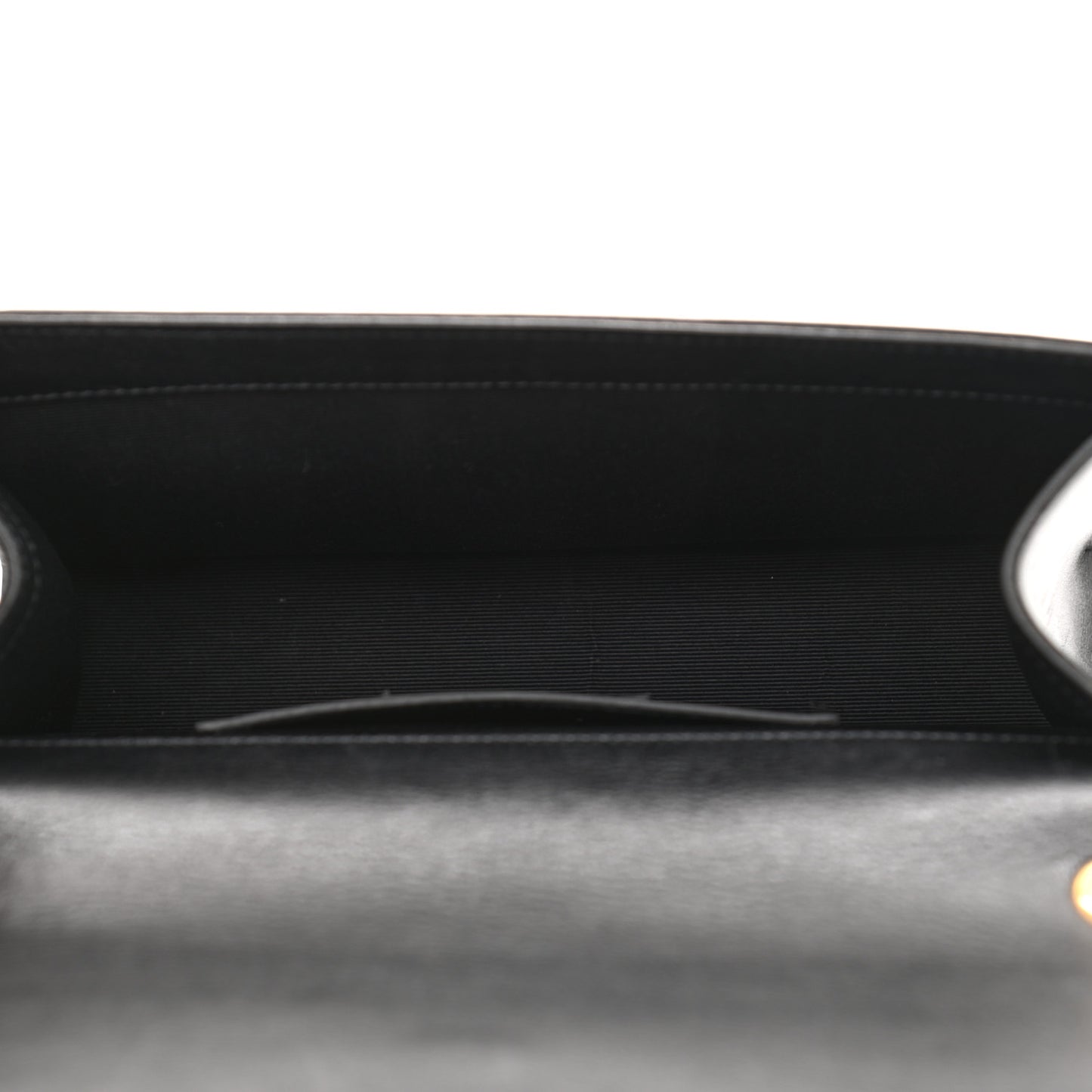 Smooth Calfskin Medium Braided Monogram Kate Satchel Black