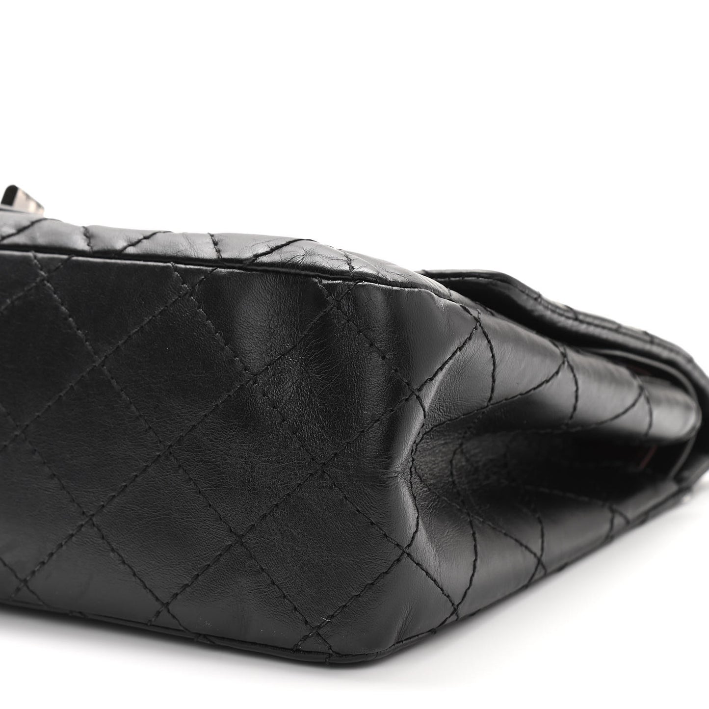 Aged Calfskin Quilted 2.55 Reissue 226 Flap Black