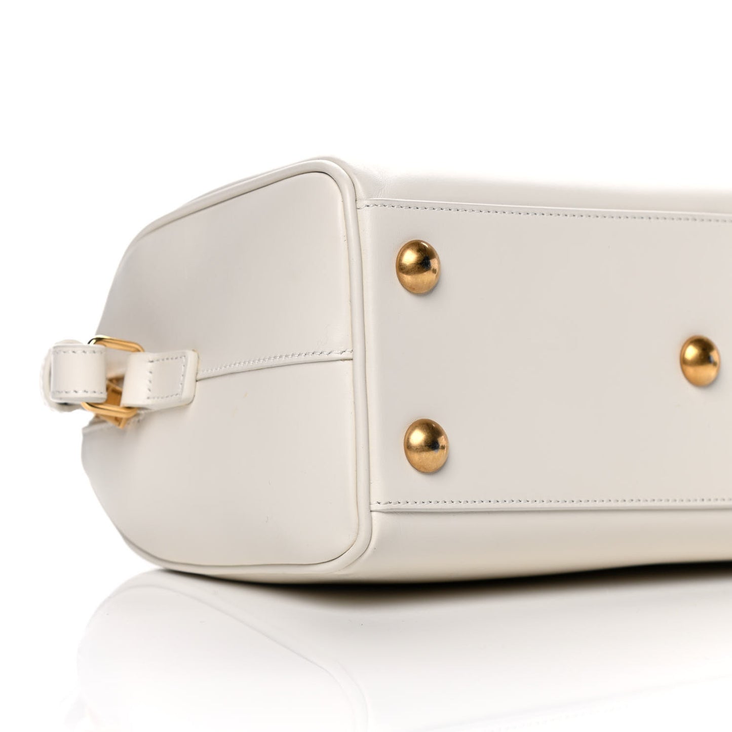 Calfskin Classic Baby Duffle Dove White