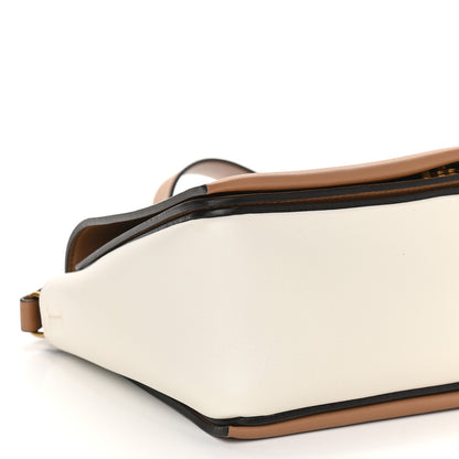 Celine Shiny Smooth Calfskin Medium Frame Shoulder Bag Tan Optic White 8 of 9