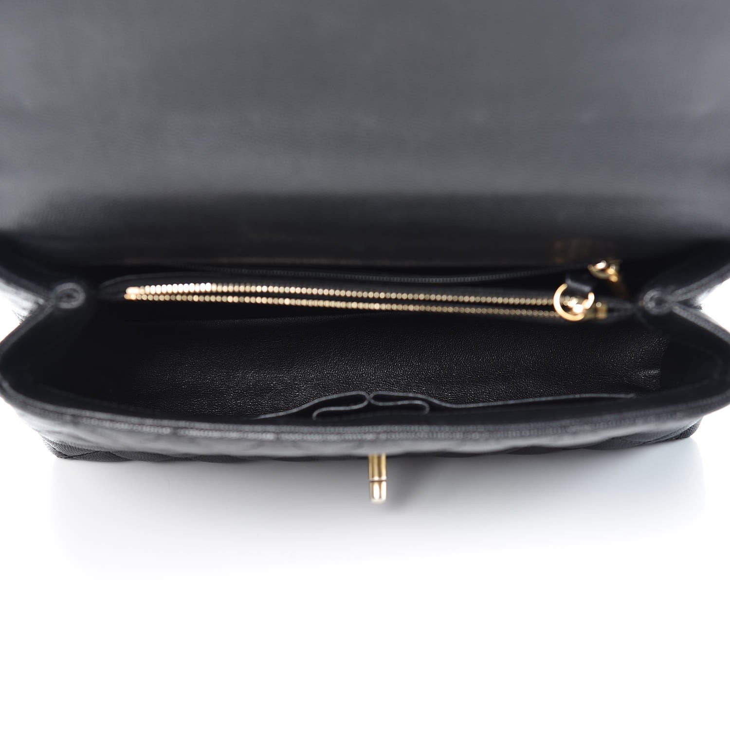 Chanel Caviar Lizard Quilted Small Coco Handle Flap Black 5 of 9