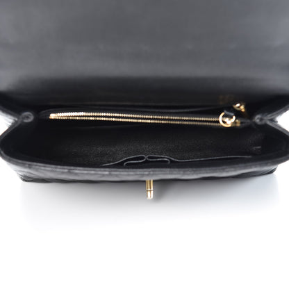 Chanel Caviar Lizard Quilted Small Coco Handle Flap Black 5 of 9