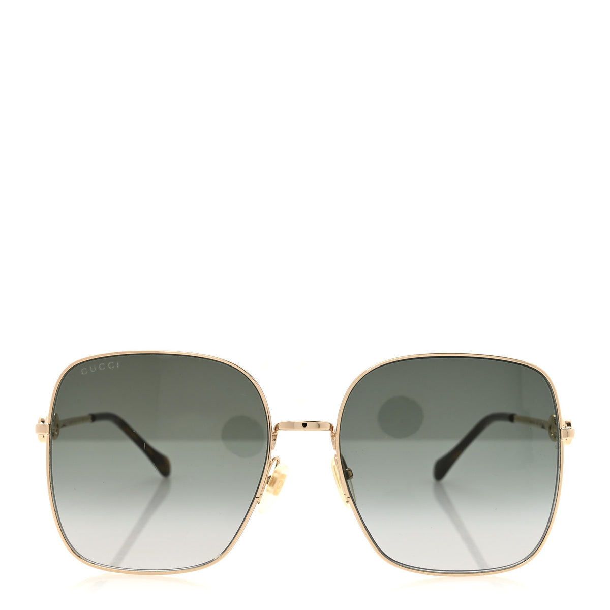 Gucci Metal Horsebit Square Sunglasses GG0879S Gold 2 of 10