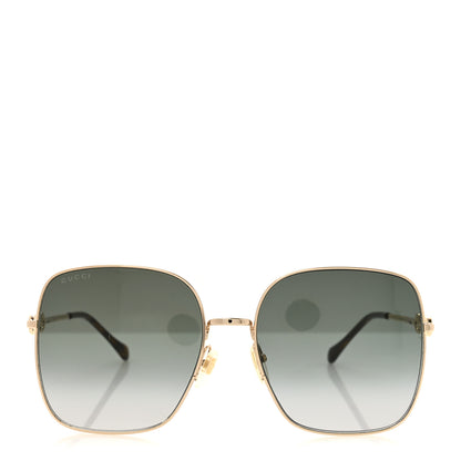 Gucci Metal Horsebit Square Sunglasses GG0879S Gold 2 of 10
