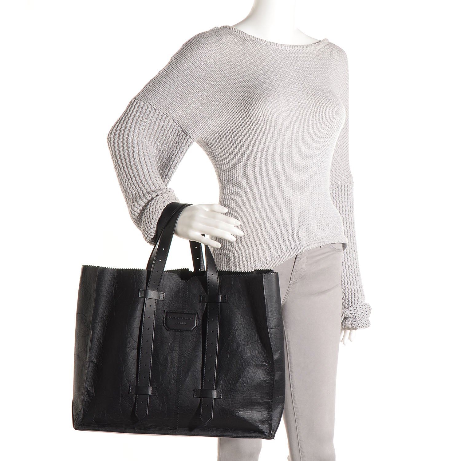 Proenza Schouler Leather Large Shopping Tote Black 2 of 8