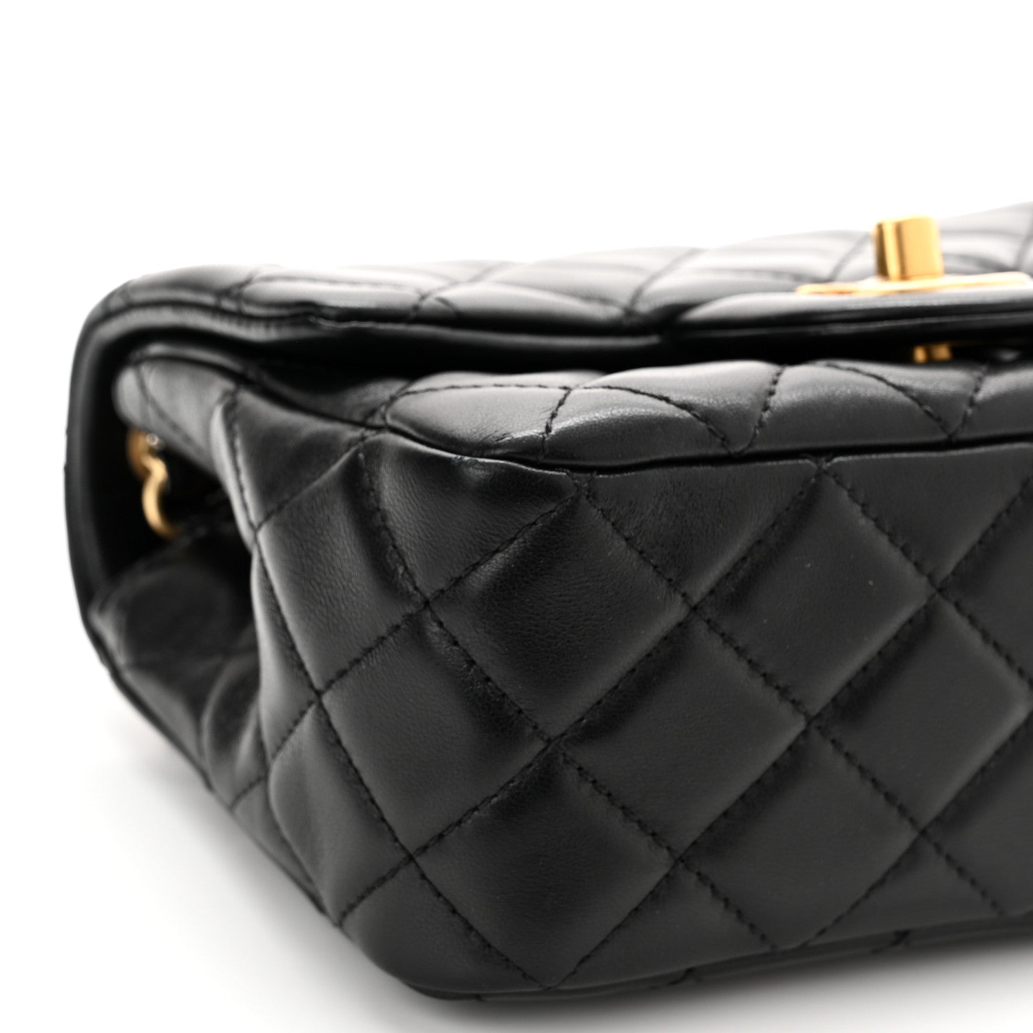 Chanel Lambskin Quilted Mini Pearl Crush Flap Black 17 of 20