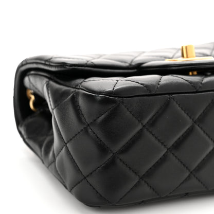 Chanel Lambskin Quilted Mini Pearl Crush Flap Black 17 of 20