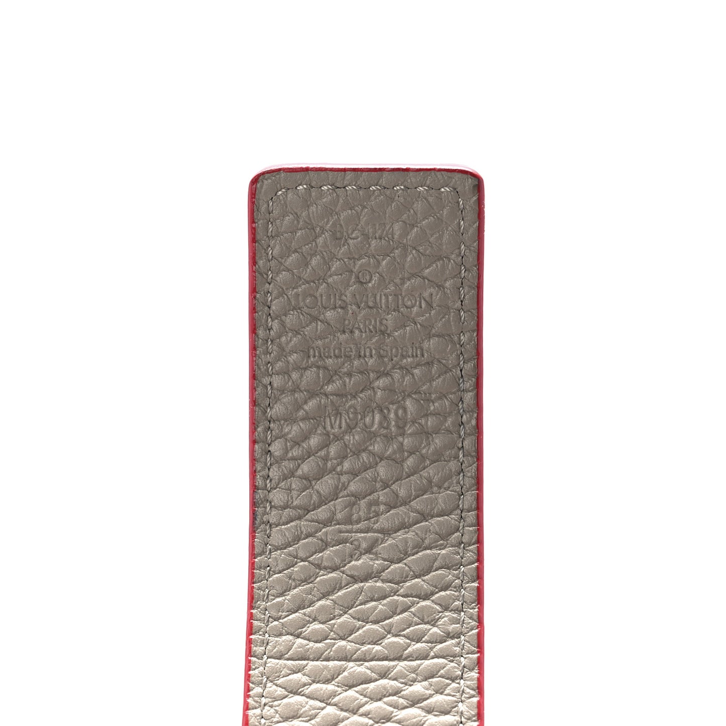 Taurillon Calfskin 30mm LV Initiales Reversible Belt 85 34 Pink Grey