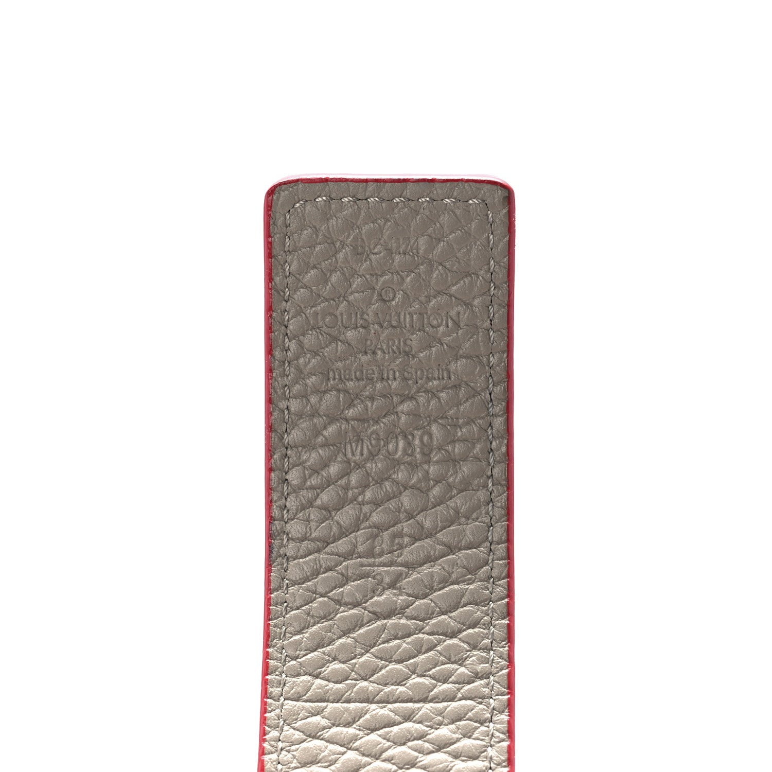 Louis Vuitton Taurillon Calfskin 30mm LV Initiales Reversible Belt 85 34 Pink Grey 4 of 5