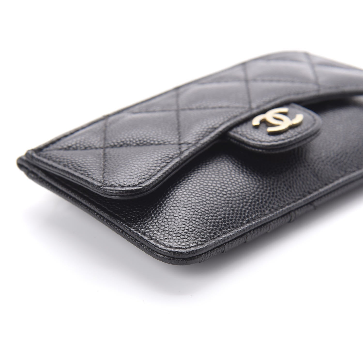 Chanel Caviar Quilted Flap Zip Card Holder Black 6 of 11