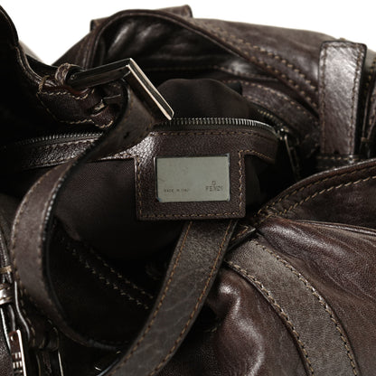 Fendi Metallic Calfskin Shoulder Bag Brown 5 of 12