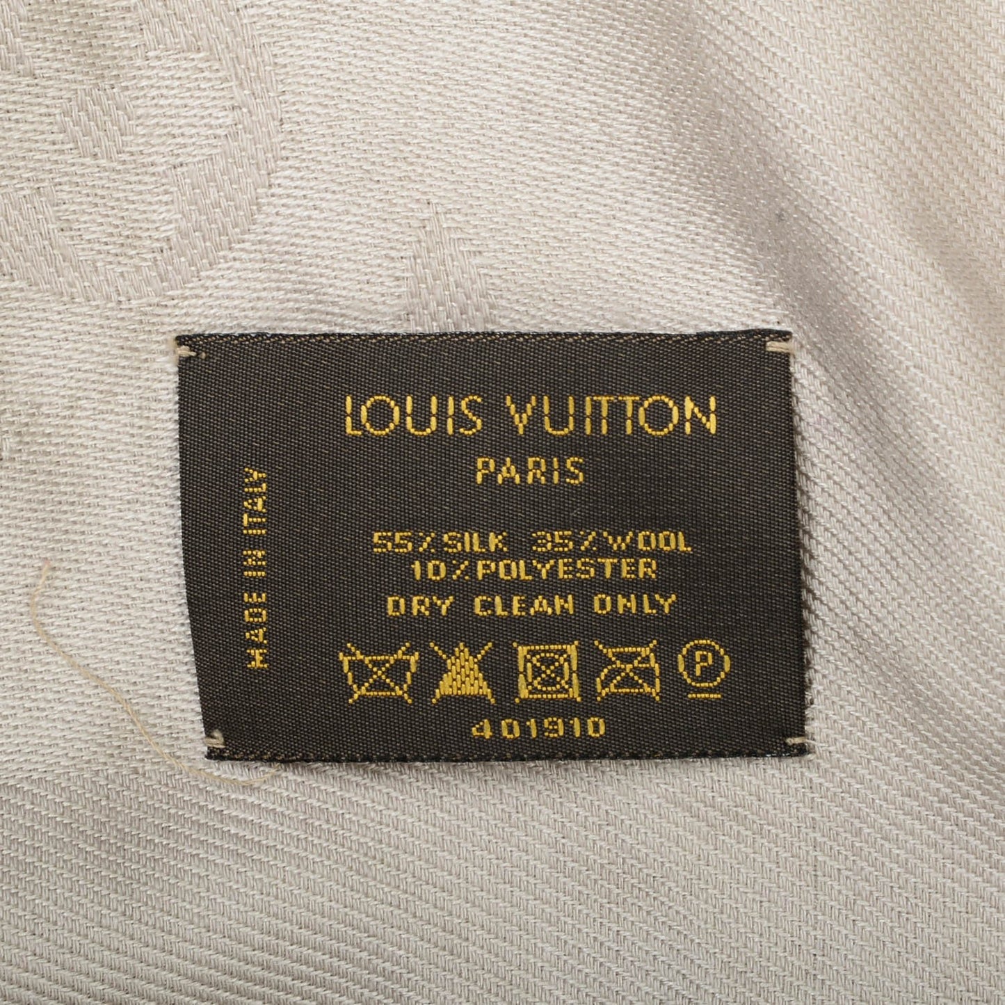 Silk Wool Monogram Pois Shawl Beige
