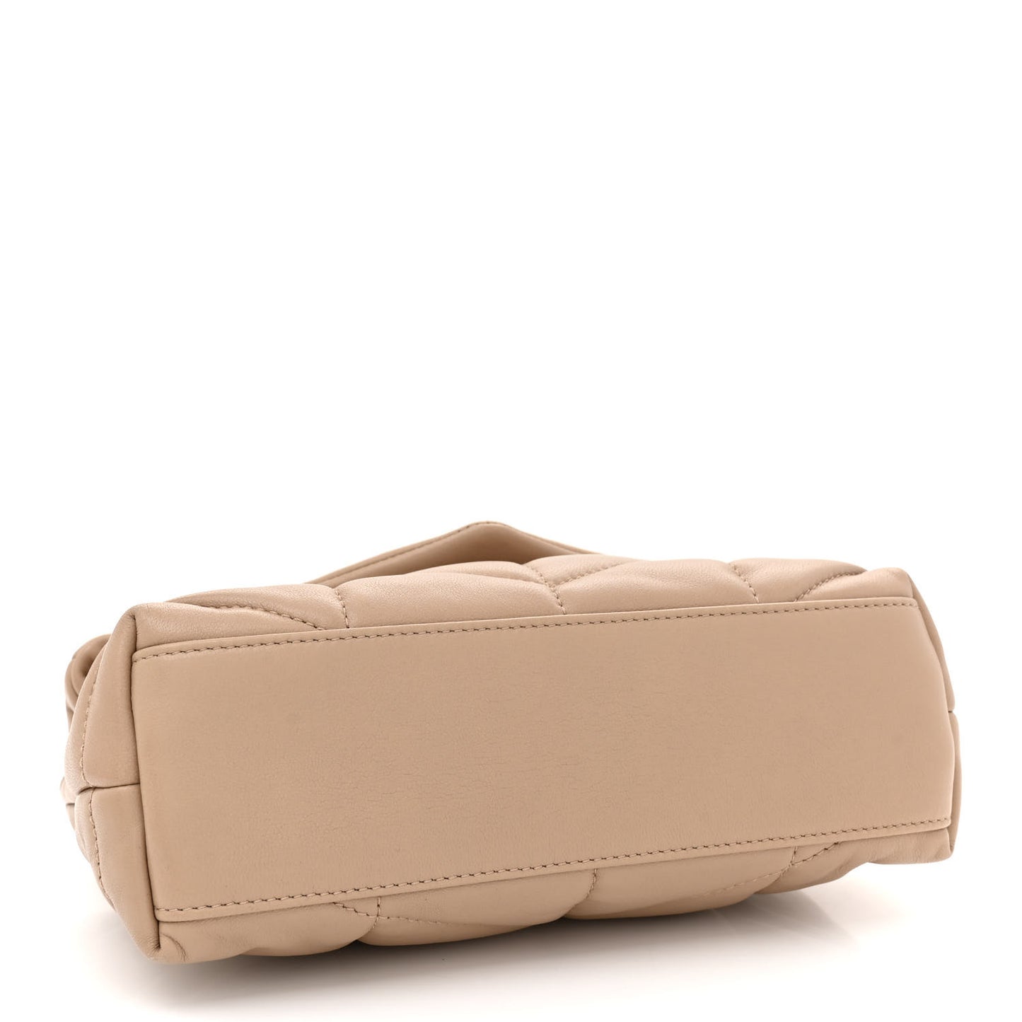Lambskin Quilted Toy Loulou Puffer Monogram Chain Satchel Dark Beige