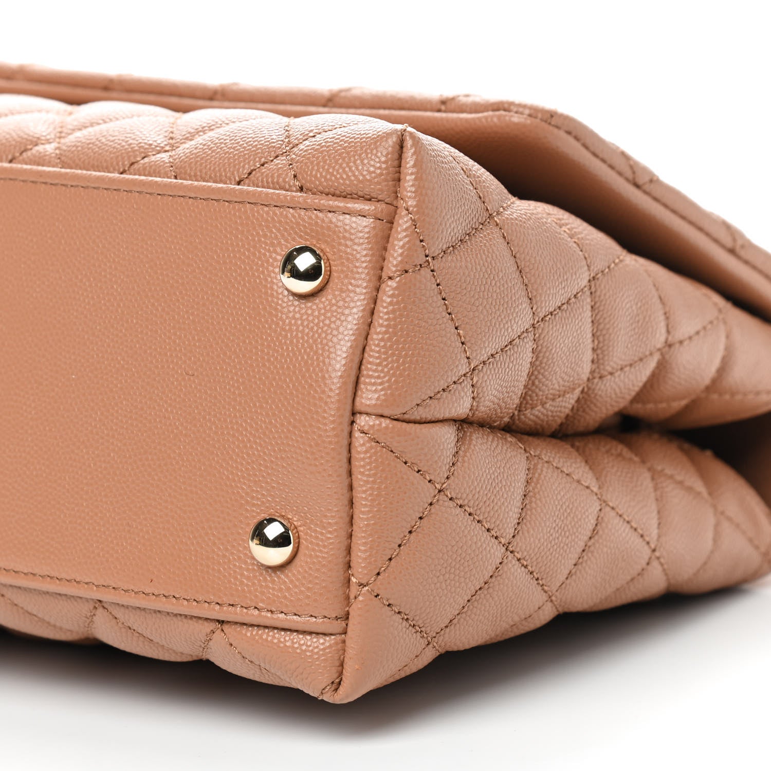 Chanel Caviar Quilted Lizard Embossed Small Coco Handle Flap Brown 9 of 9