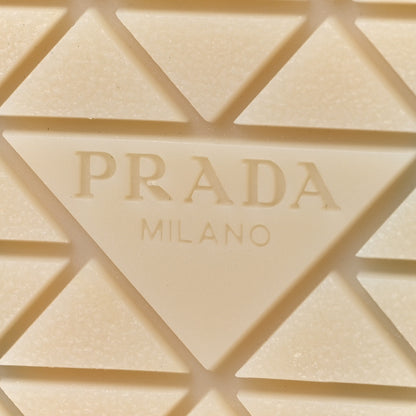 Prada Suede Metal Triangle Logo Saint Tropez 25mm Loafer Mules 40 Bleu 6 of 7