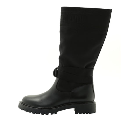 Christian Dior Technical Fabric Calfskin D-Major Boots 36.5 Black 1 of 13