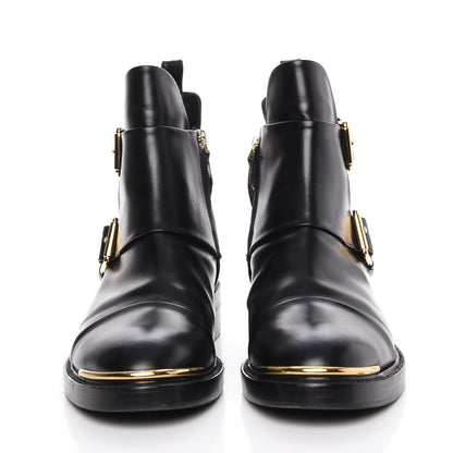 Louis Vuitton Calfskin Valley Flat Ankle Boots 37 Black 2 of 11