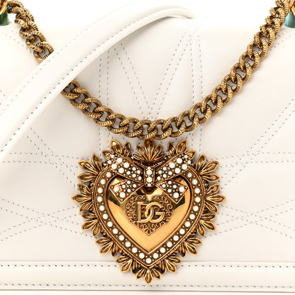Dolce & Gabbana Calfskin Medium Devotion Crossbody Bag White 7 of 9