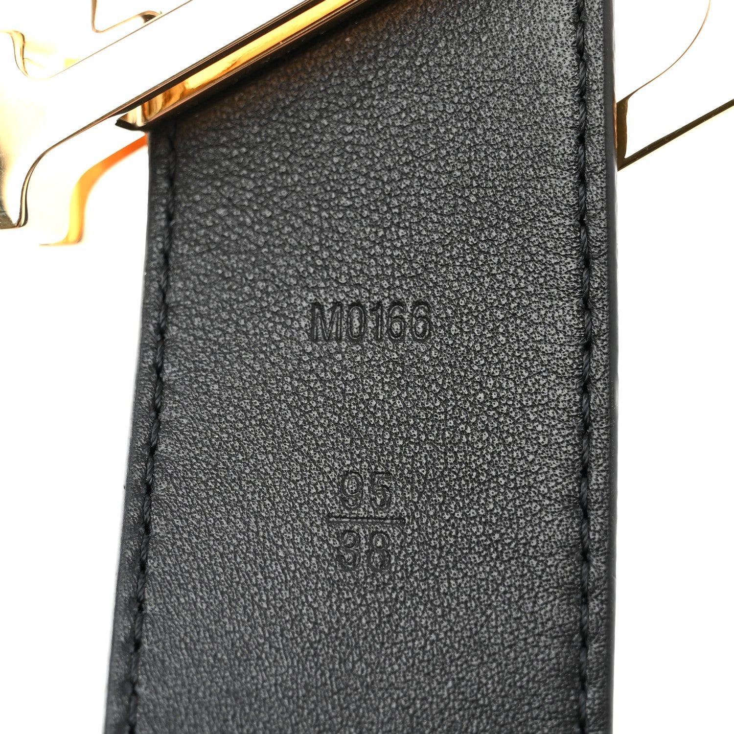 Louis Vuitton Taurillon Calfskin Prism LV Initiales Belt 95 38 Black 7 of 7