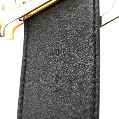 Louis Vuitton Taurillon Calfskin Prism LV Initiales Belt 95 38 Black 7 of 7