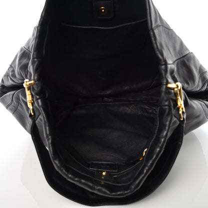 Prada Soft Calfskin Hobo Black 5 of 10