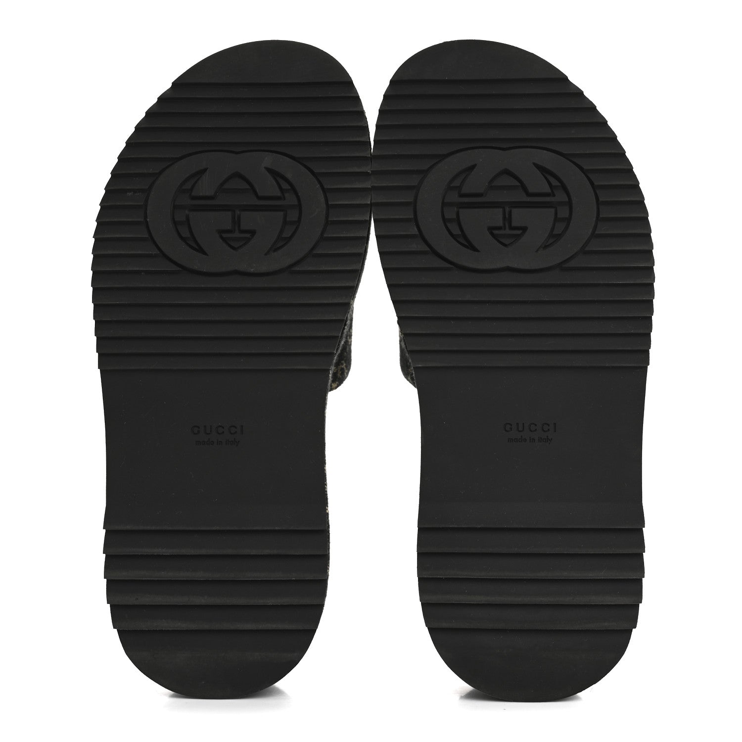 Gucci Jacquard Black Denim GG Monogram Angelina Platform 55mm Slide Sandals 36 Black Ivory 6 of 10