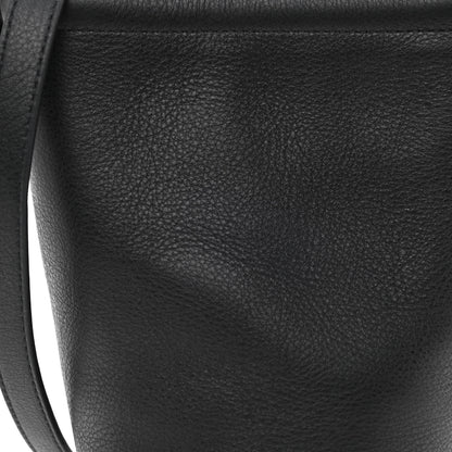 Mansur Gavriel Pebbled Calfskin Mini Zip Bucket Bag Black 8 of 10